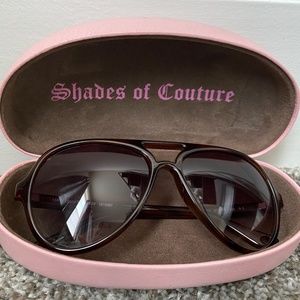Juicy Couture Aviator Sunglasses with Case